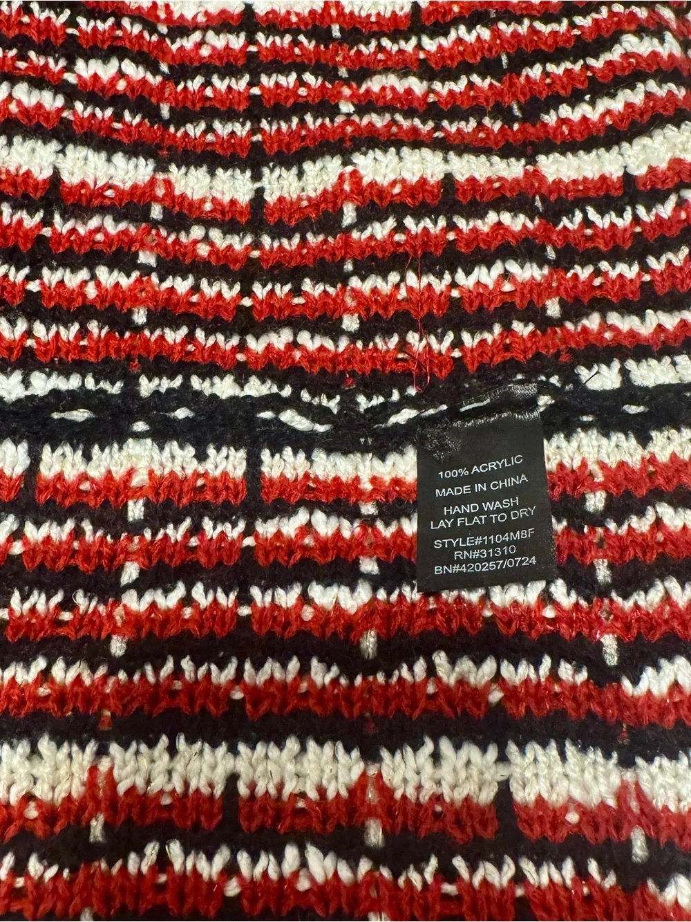 NWOT BCX Juniors' Plaid Knit Neck Warmer Scarf Size OS